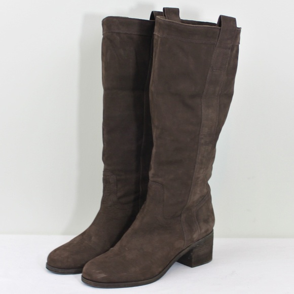 Eileen Fisher Shoes - Eileen Fisher Brown Suede Boot Tall Heel Shoe 7